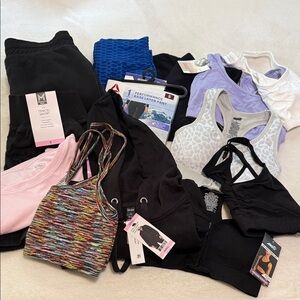 Women's Athleisure Bundle 13 Pieces with Sports-bras, Pants, Shorts, Hoodie NWT